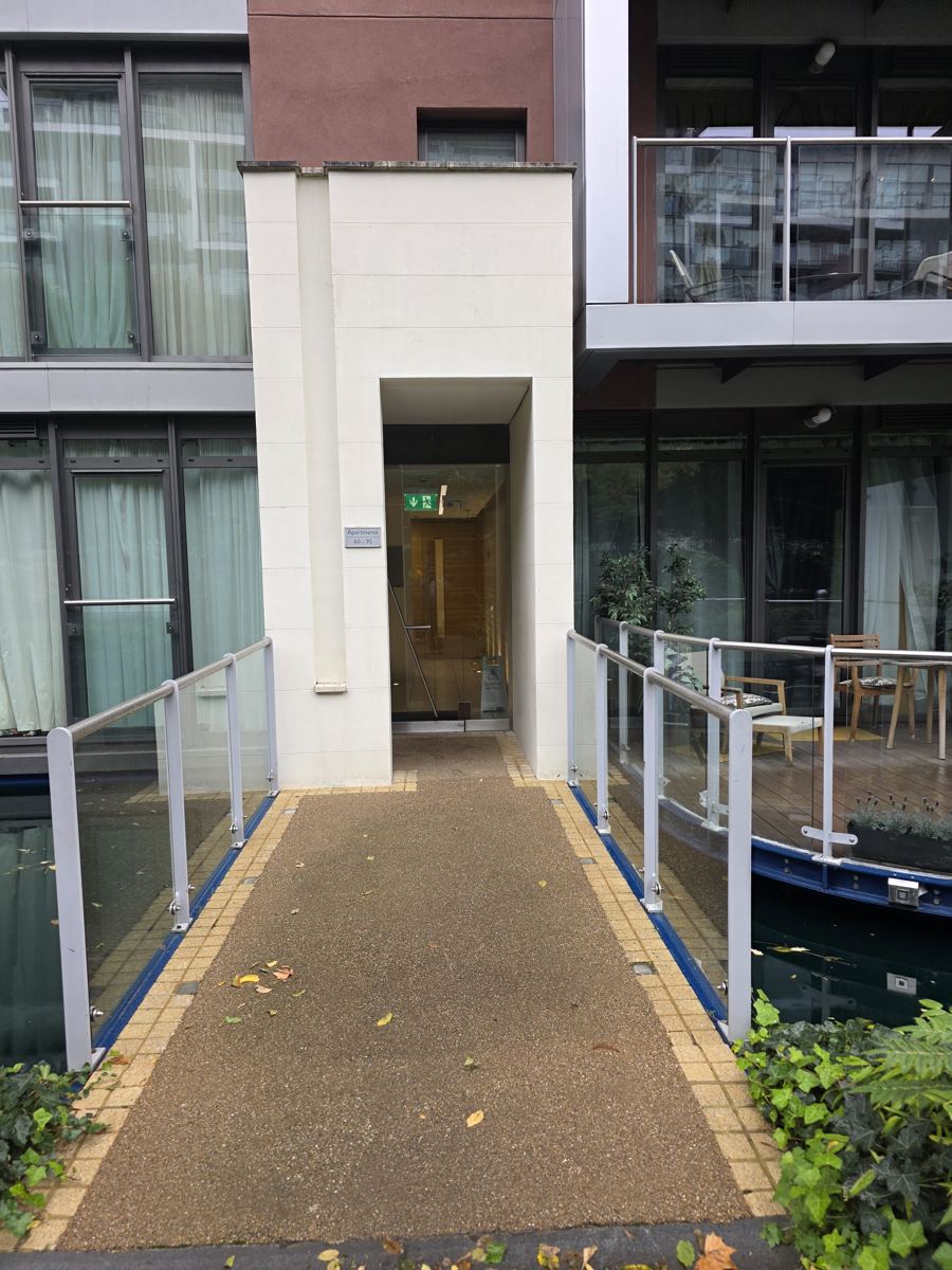 Bridge to the glass door